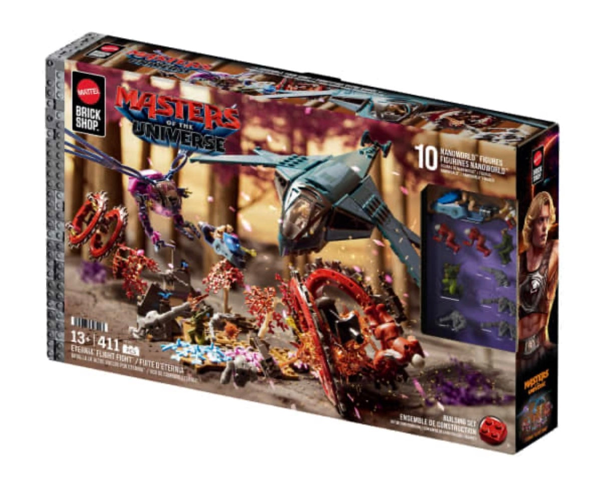 Mattel Brick Shop Masters of the Universe Eternia Flight Fight Building Set.