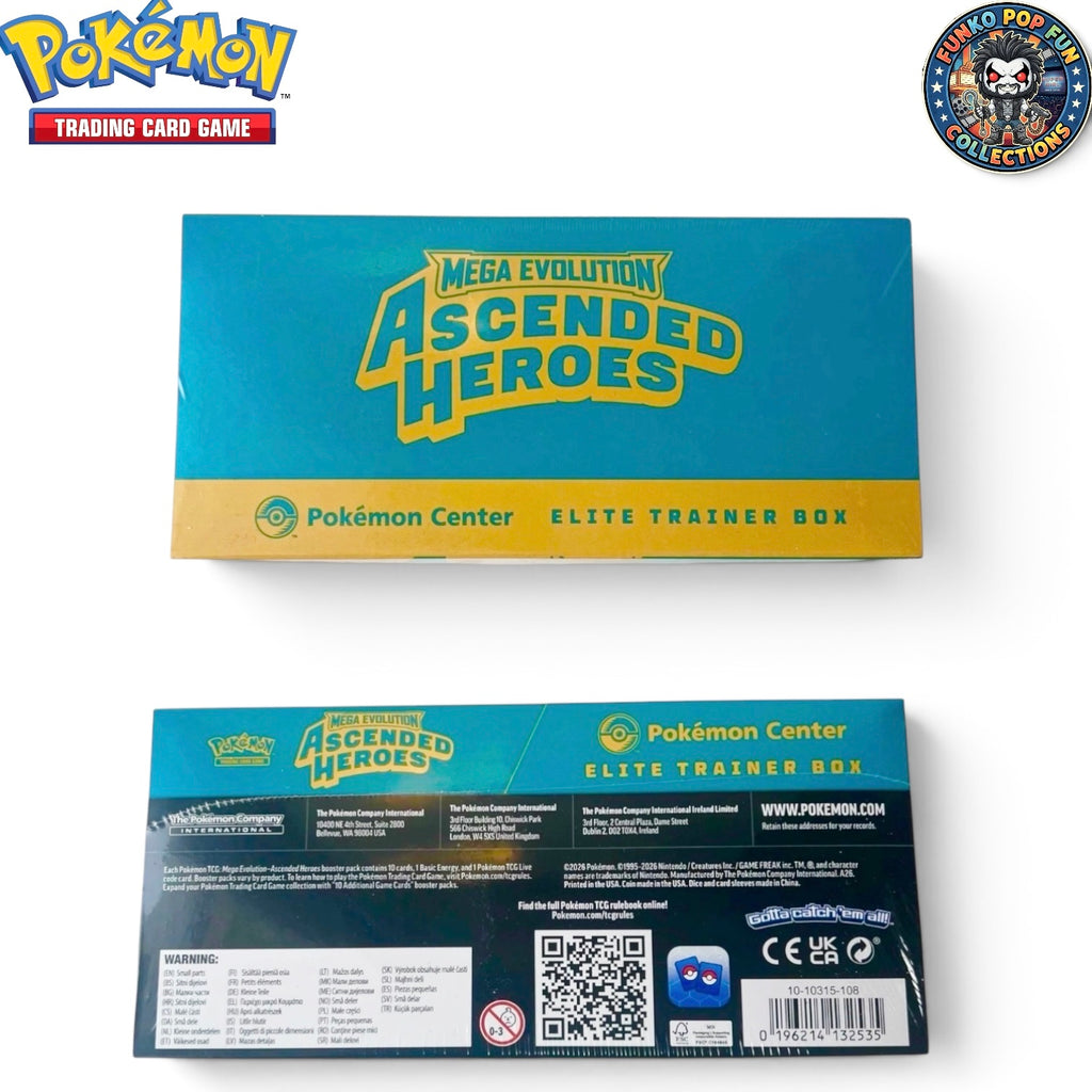 1 x Pokemon Ascended Heroes TCG Pokemon Center Exclusive Elite Trainer Box.