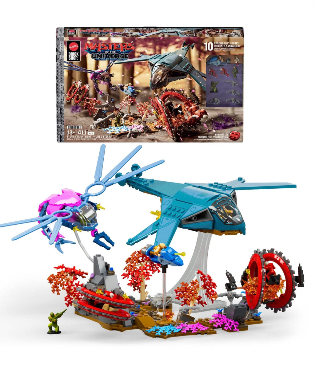 Mattel Brick Shop Masters of the Universe Eternia Flight Fight Building Set.