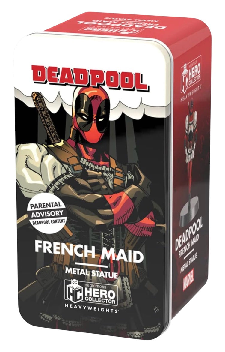 Eaglemoss Hero Collector Heavyweights Marvel Deadpool French Maid Metal Statue.