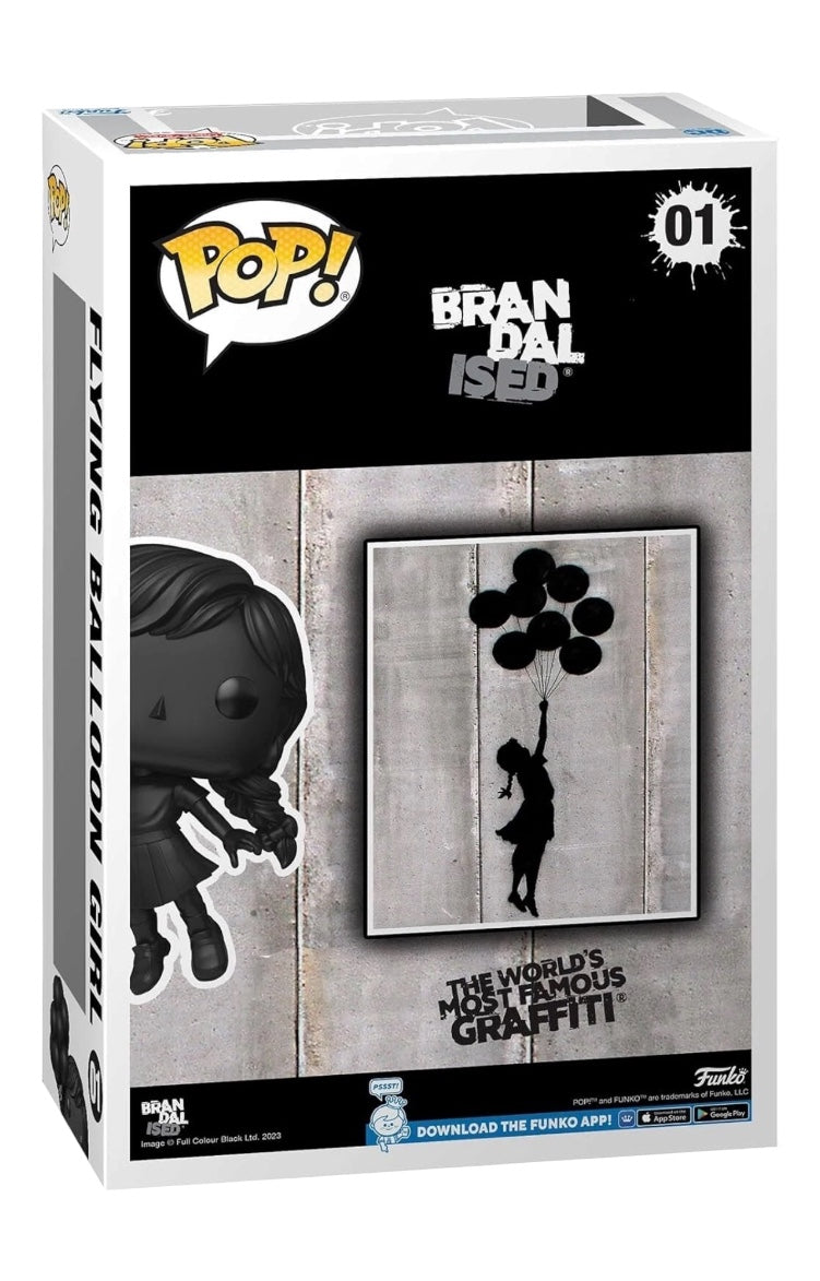 Funko Pop! Exclusive Flying Balloon Girl Brandalised Pop Vinyl Case 01 Collectible Banksy Figure.