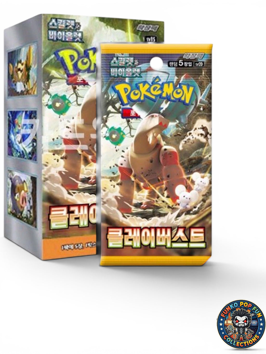 Pokemon Clay Burst Booster Box Korean SV2D Scarlet Violet Factory Sealed TCG 100% Genuine.