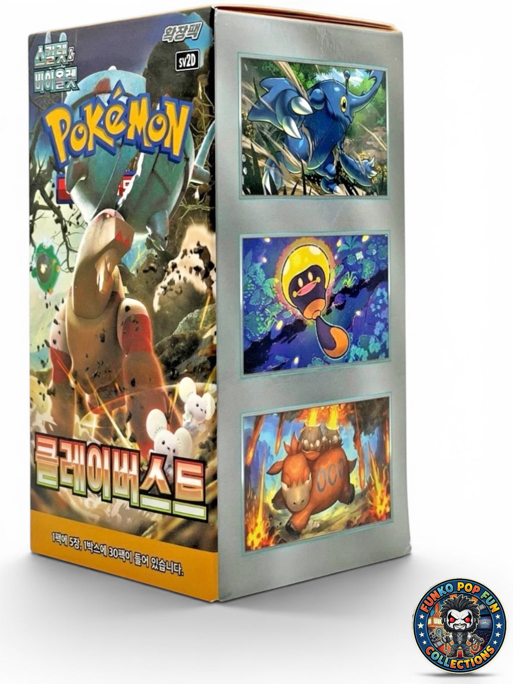 Pokemon Clay Burst Booster Box Korean SV2D Scarlet Violet Factory Sealed TCG 100% Genuine.