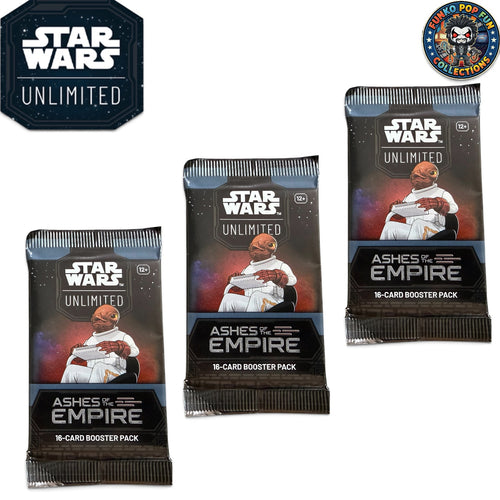 3x Star Wars Unlimited Ashes of the Empire Booster Pack Set.
