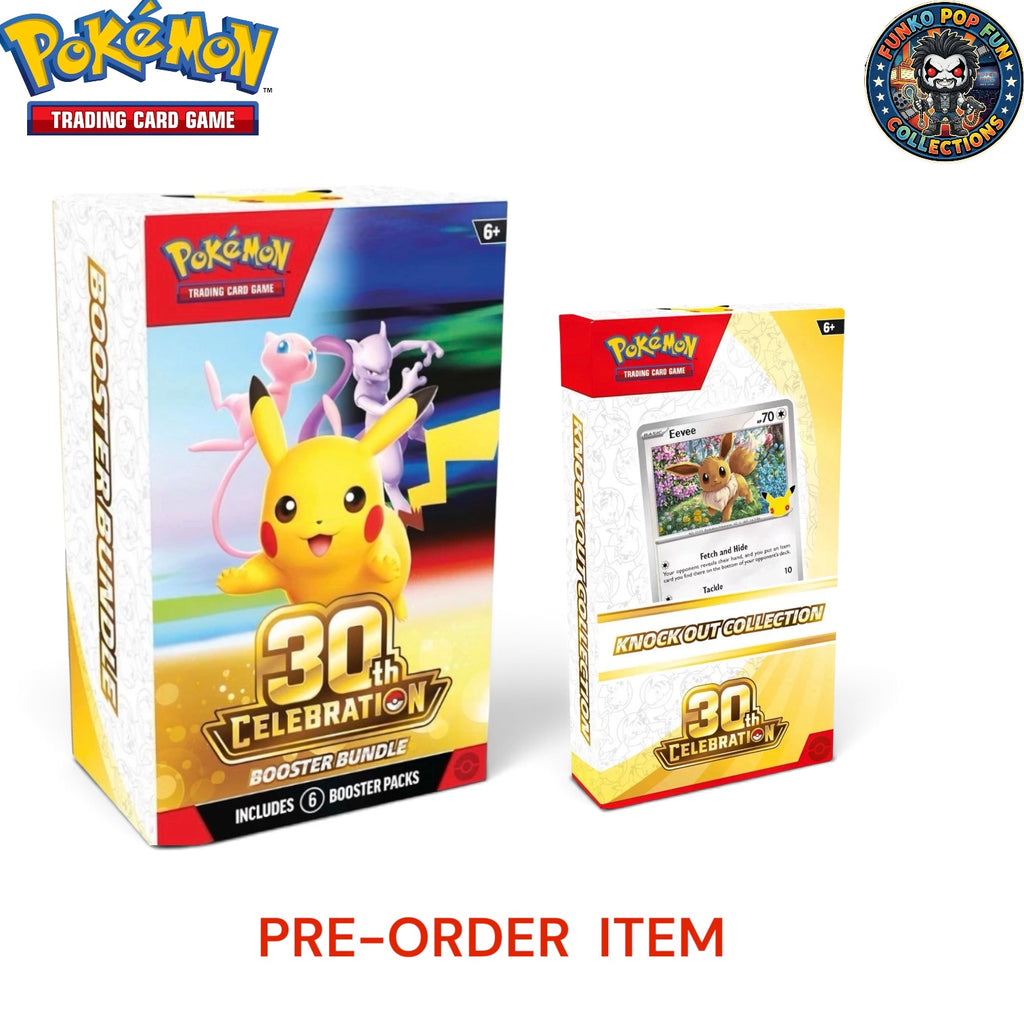 Pokémon TCG 30th Celebration Booster Bundle Box + Knock Out Collection Kit 30 Cards Booster Eevee *PRE-ORDER*
