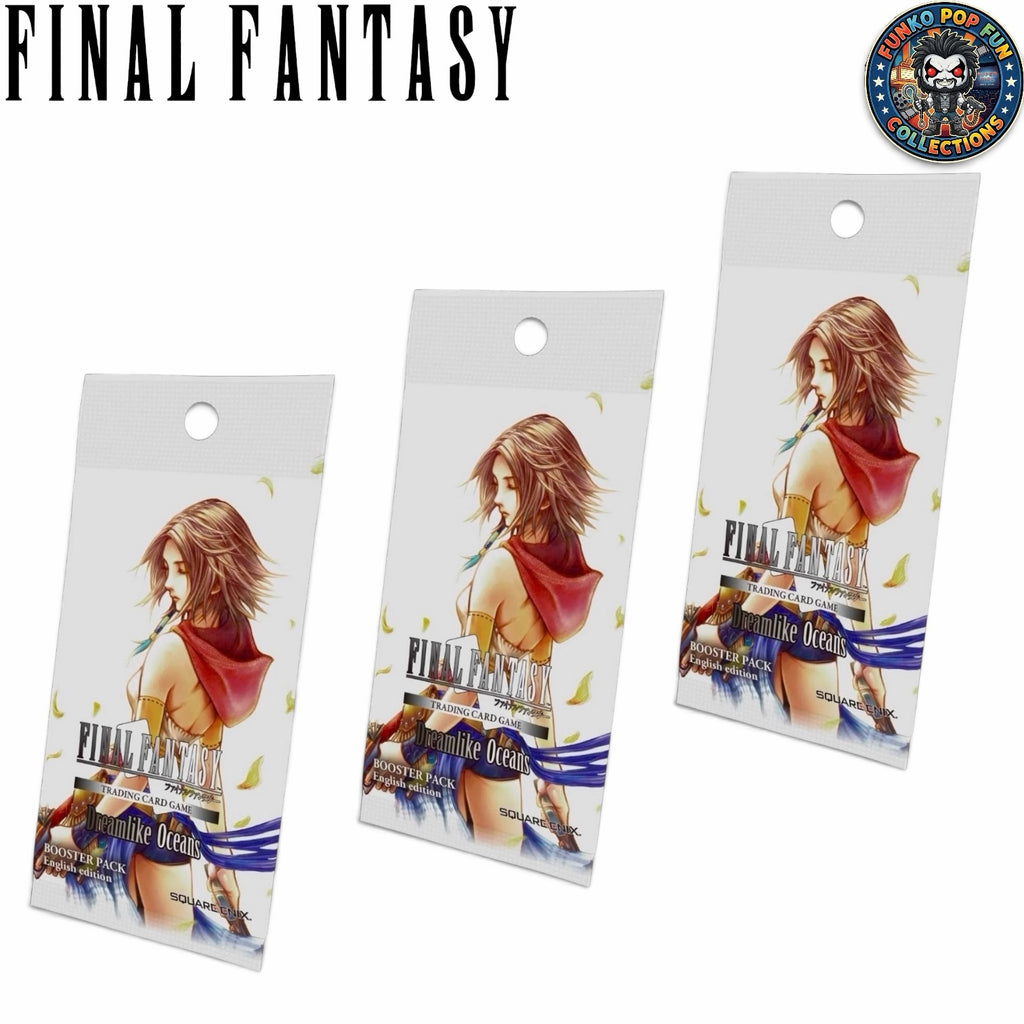 Funko Pop Fun Collections Final Fantasy Dreamlike Oceans trading card booster packs featuring Yuna artwork